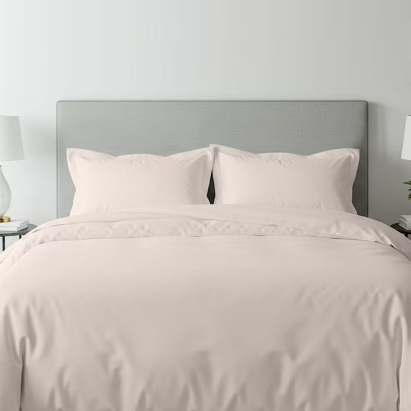 Ensemble de housse de couette 100% coton 3 pièces Beddora - Doux, respirant, literie de qualité hôtelière avec fermeture à boutons, contexture de 200 fils, avec housse de couette et taies décoratives