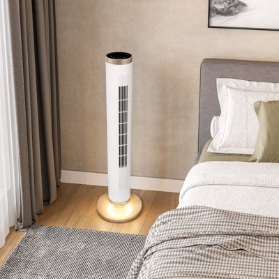 Ventilateur tour UltraSlimLine® avec lumière - blanc