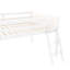 Lit mezzanine en bois blanc avec lit double amovible et amovible
