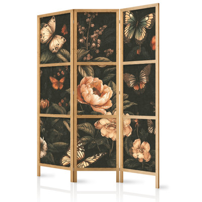 171cm H Solid Wood Folding Room Divider