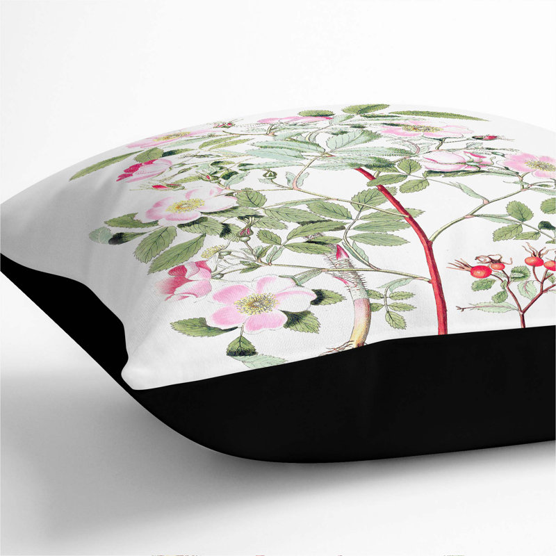 Square Throw Cushion, Black, 40cm H x 40cm W x 15cm D