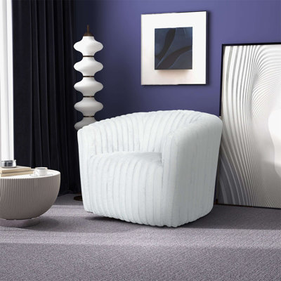 Fauteuil pivotant en velours Mira
