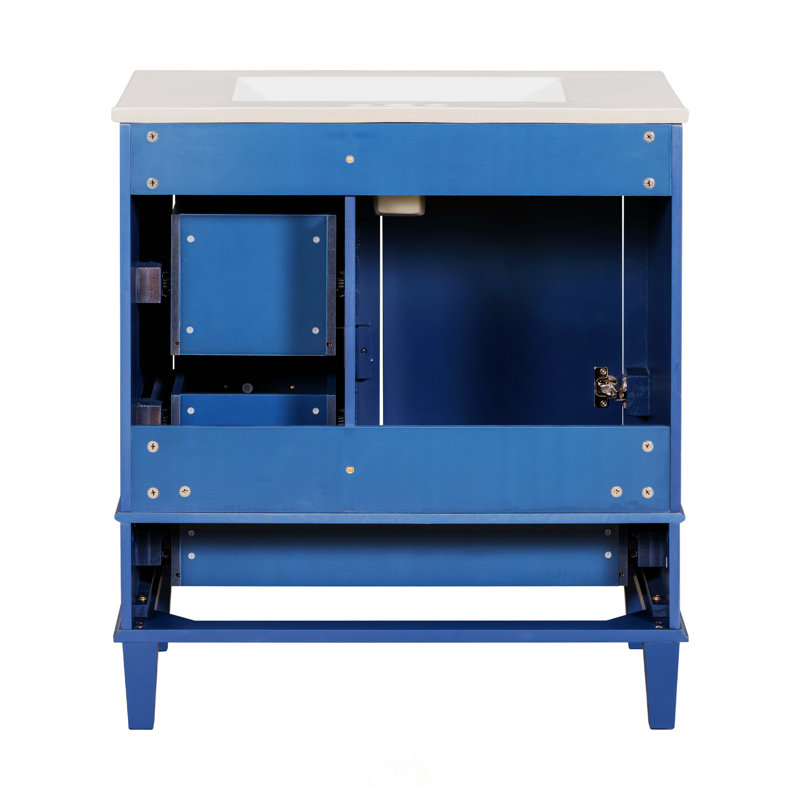 Ensemble de meuble-lavabo moderne 30 "avec lavabo, Bleu