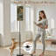  Lampe sur pied de 68,5 po à motif de léopard sans couture de luxe à motif de nature botanique exotique avec abat-jour en lin et ampoule DEL incluse