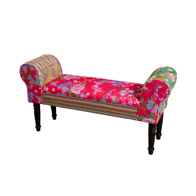 Cotton Upholstered Bench