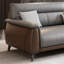Causeuse-coussin en similicuir gris