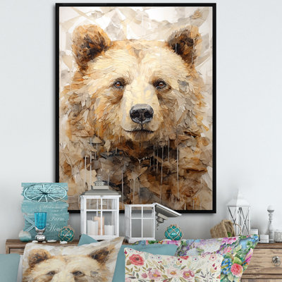 Minimalisme ours sur glace sur toile
