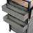 52.8"W Wicker Outdoor Grill Cart with Extended Plastic Wood Table Top, Rolling Kitchen Island on Wheels with Storage Cabinet, for Patio Backyard Garden Poolside, Double Handle Design-1411818686