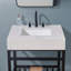 Plateau de meuble-lavabo simple 30 po blanc Aosta avec lavabo
