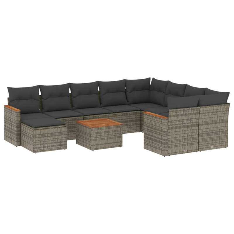 Grand canapé modulaire en rotin PE Vidaxl