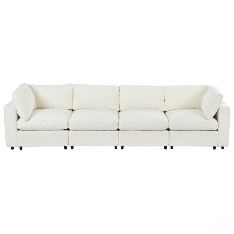 U-Style 133.5 Inch Modular Sofa With Storage, USB Charging, Wireless Charging, And Bluetooth Speaker For Living Rooms