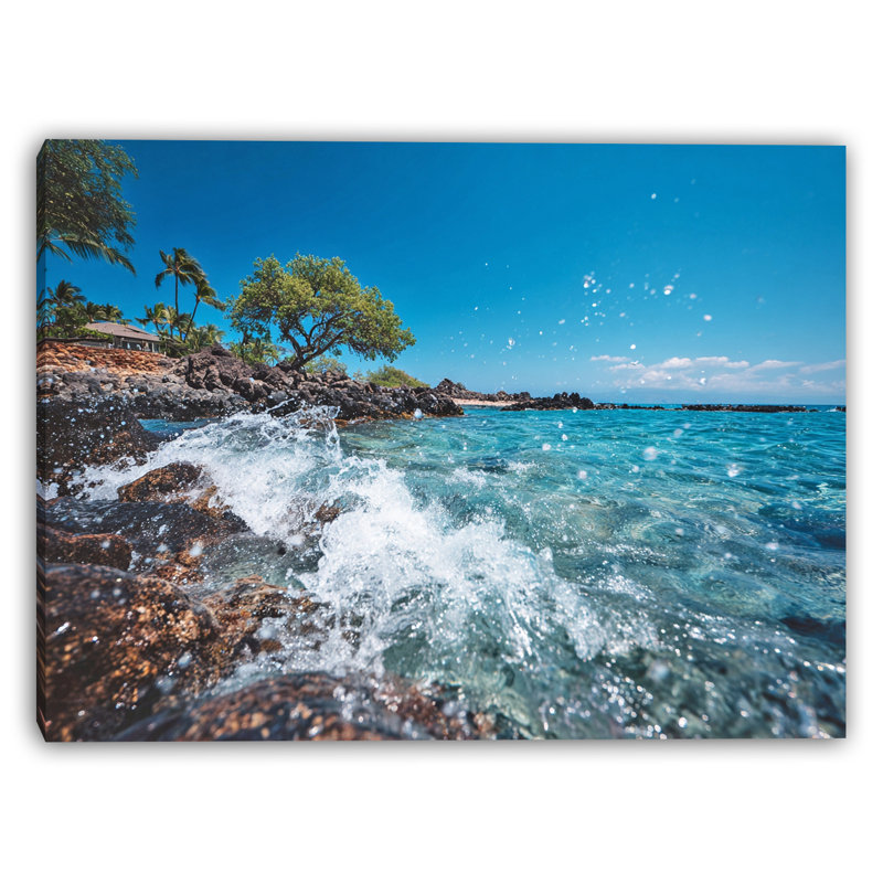 Splashing Paradise - Art mural sur toile tendue, H 16 po x l 24 po