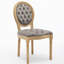 Chaises de salle à manger grises Sw1739gy, de 2, avec structure en bois massif et haute pour un confort optimal, 2 pieds décoratifs en velours Sw1739gy-492433507