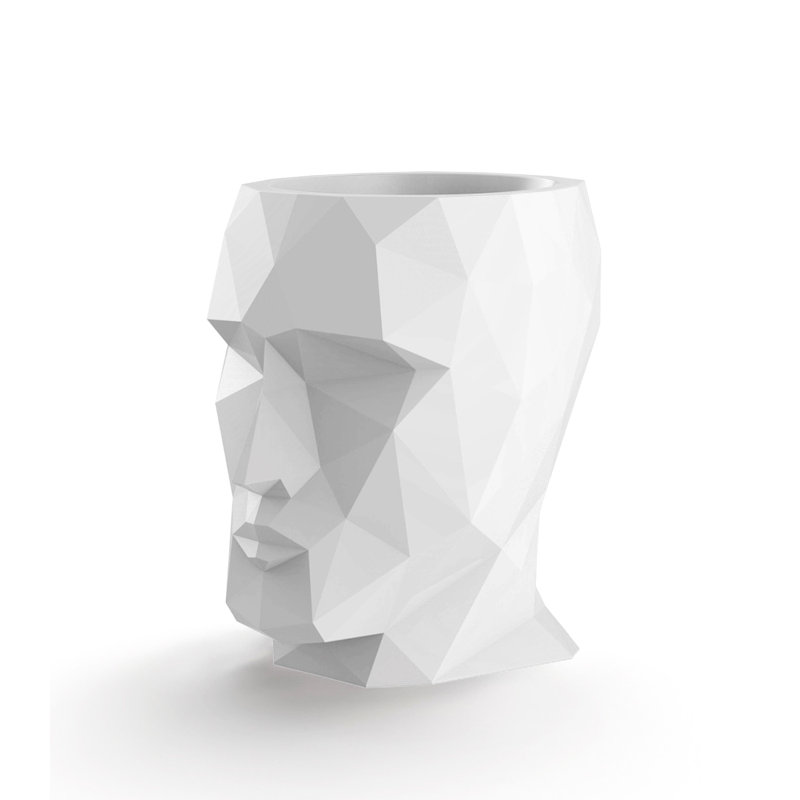 Adan Plastic Statue Planter, White