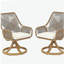 Ensemble de 2 chaises d'extérieur, chaises pivotantes