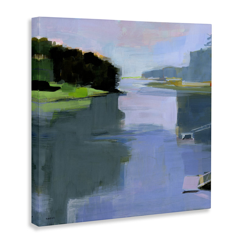 Water Reflection Abstract Canvas, design by Kathleen Robbins, 17" H x 17" W
