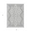 Tapis extérieur lavable à motif géométrique argenté et ivoire 3 pi x 5 pi