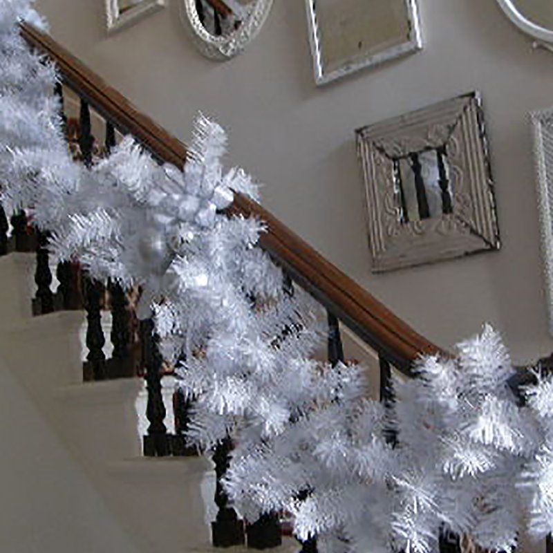 Guirlande de noël artificiel pin colorado, Blanc