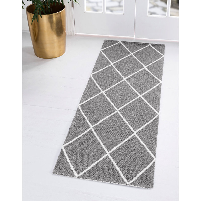 Jago Cotton Geometric Indoor Rug, Runner 2' x 6'