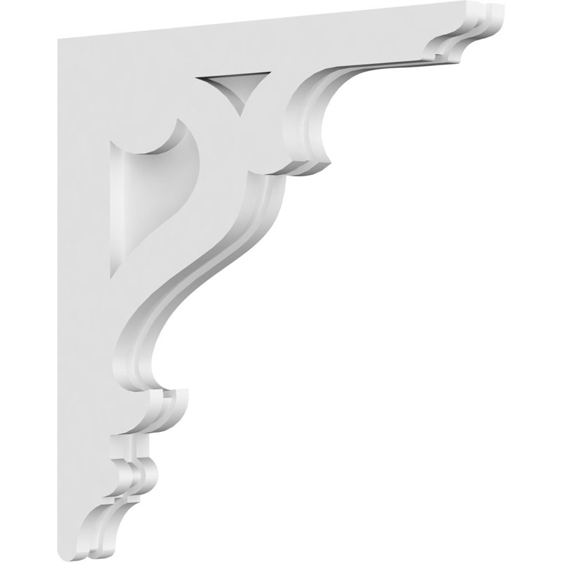 1 7/8"W X 18"D X 18"H Brontes Architectural Grade PVC Corbel, 18" H x 18" W x 1.875" D