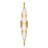  Geode Integrated LED 27in Outdoor Wall in Satin Brushed Gold with Fluted Striped Glass-536360859-536360856