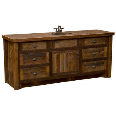Meuble-lavabo en bois de grange Fireside Lodge