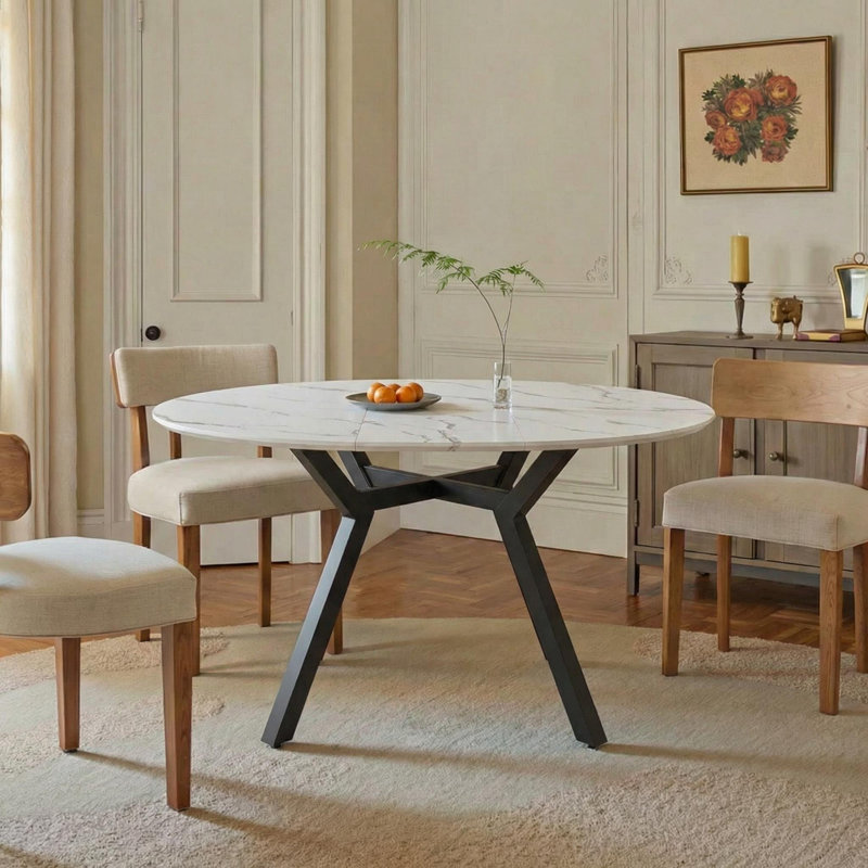 47 to 63 Inches Modern Oval Extendable Dining Table