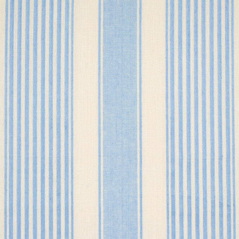 Summerville Linen Stripe Fabric, Sky