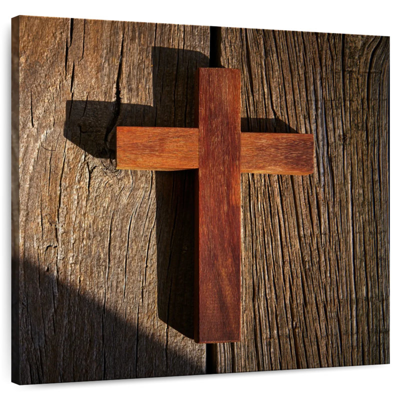 Croix en bois Javetta Sunlit, H 16 po x l 16 po