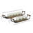 Wood Tealight 8 Glass Sleeve Decorative Brown Candelabra Set