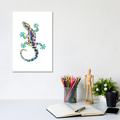Gaudi Mosaic Dragon 1 Piece Wrapped Canvas Wall Art