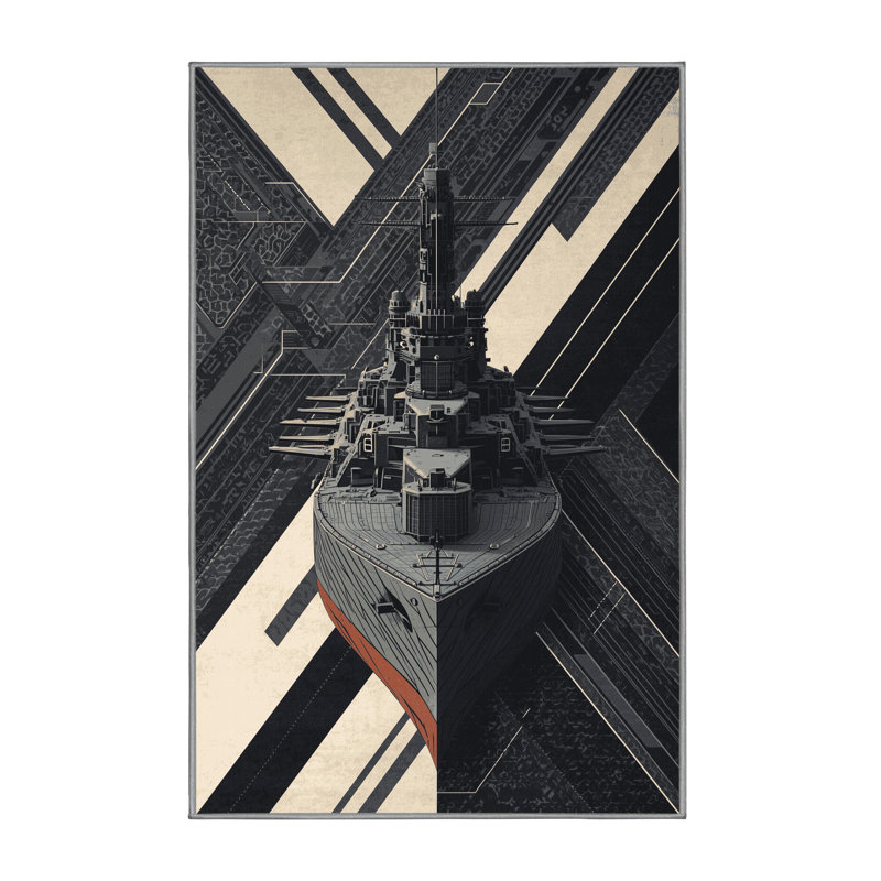 Tapis gris doux et moelleux à motif géométrique moderne et élégant, 4 x 6