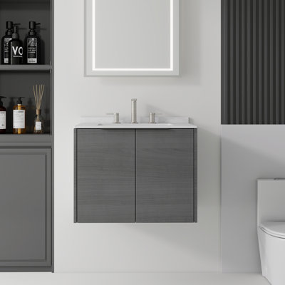 Meuble-lavabo flottant avec lavabo