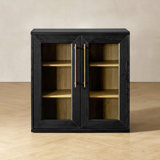 Mercer41 Evers Acrylic Storage Cabinet, Sideboard Buffet Cabinet With Storage