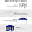Auvent Pop Up 11 pi x 11 pi, pavillon de jardin extérieur avec filet amovible, tente instantanée, pavillon bleu, événement