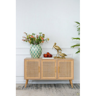 47.2X15.2X30.7"  Wooden Accent TV Cabinet With Three Doors