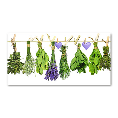 Herbs On A String - Wrapped Canvas Print