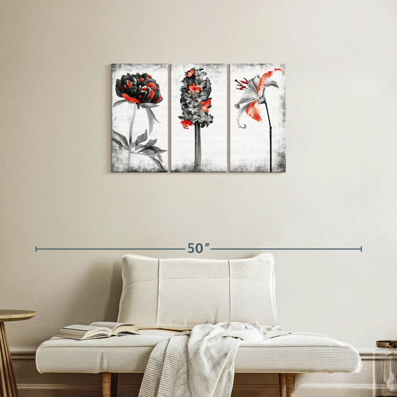 Harnek pivoine jacinthe et lis pop, H 20 po x l 33 po