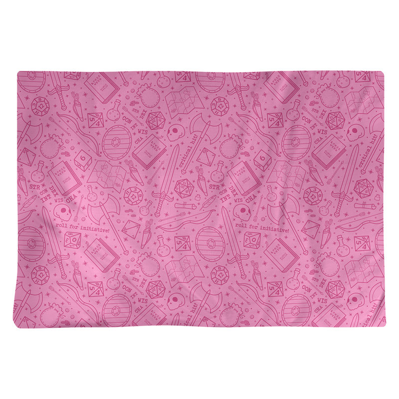Napperon en coton 18 po Classic RPG, Rose / blanc / noir