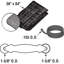 Trousse de réparation de porte moustiquaire Prime-Line avec outil de roulement - Remplacez l'écran sur les portes de fenêtres ou de patio, la toile de protection en fibre de verre gris anthracite (1 ensemble)-69841374-69841378
