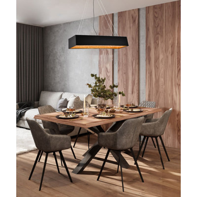 Transitional 10-Light Rectangular Pendant