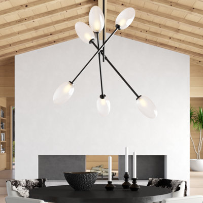 Calabe 6 - Light Dimmable Sputnik Modern Linear Chandelier