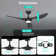 52" Ulanda Blade LED Propeller Ceiling Fan with Remote Control
