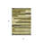 3' X 5' Olive Green Striped Washable Indoor Outdoor Area Rug