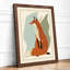 Fox in Profile Mid-Century - Framed Print-1814803177-1814803182