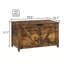 Coffre de rangement, banc de rangement, organisateur de coffre à jouets rétro, banc de rangement pour hall d'entrée avec 2 charnières, assemblage facile, blanc-130135595