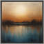 Reproduction de paysage abstrait encadrée d'art mural sur toile pour décor neutre-116784572-116784574