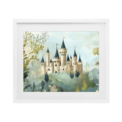 «Princess's Castle View», reproduction d'art encadrée sous verre, design par Christine Simpson