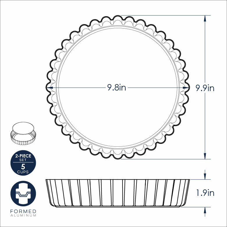 Nordic Ware Pro Form 5 Cup Quiche Tart Pan