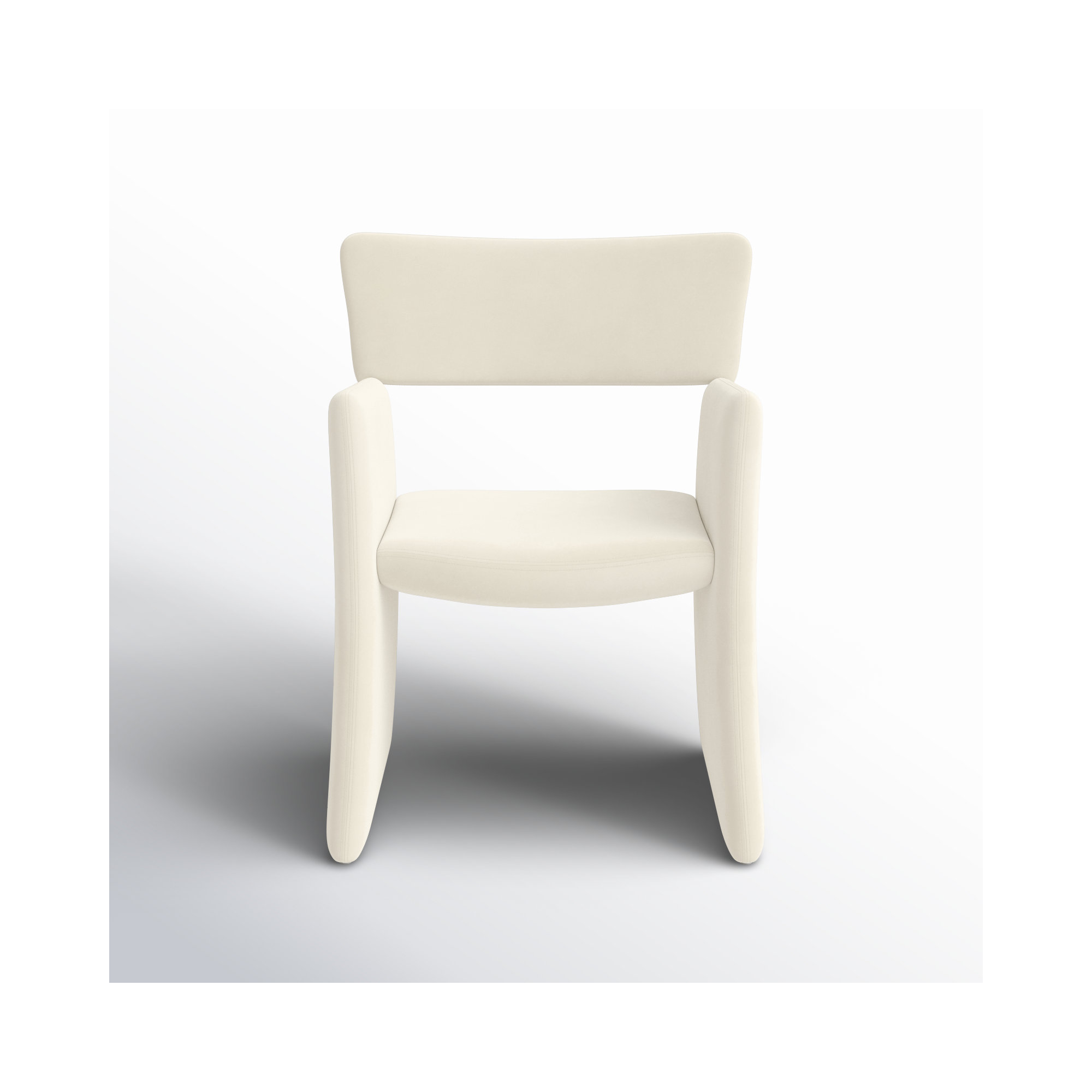 Fauna Velvet Dining Chair, Cream